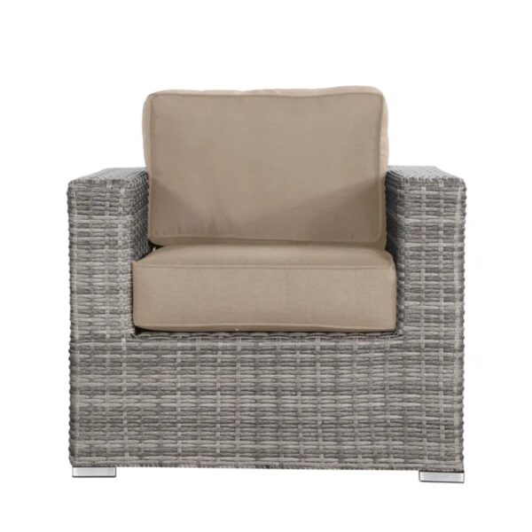 Patio Chair With Cushions, Durable Cushions - Gray Mix