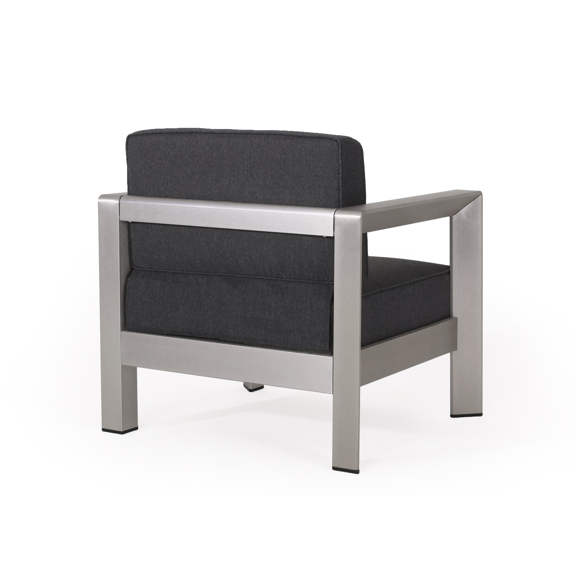 Aviara - Luxurious Outdoor Club Chair Low Profile Deep Seating - Silver - Image 8