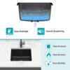 Kitchen Sink Undermount Granite Composite 17.71" X 15.74" - Black - Image 8