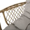 Malia - Outdoor / Indoor Wicker Hanging Chair With Cushion - Brown / Beige - Image 12