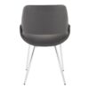 Fabrico - Mid-Century Modern Dining Chair (Set of 2) - Chrome / Gray - Image 5