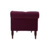 Samuel - Tufted Roll Arm Chaise Lounge - Burgundy - Image 2