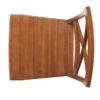 Acacia Wood Dining Chair With X Shaped Back (Set of 2) - Dark Oak - Image 10