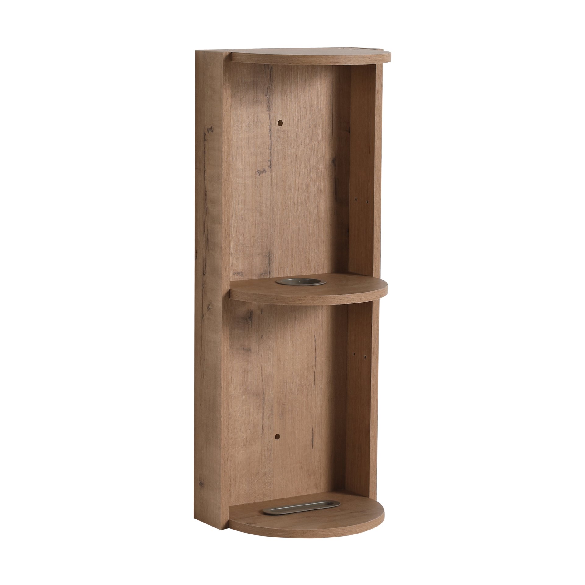 Modern Bathroom Wall Mounted Storage Rack With Floating Design - Imitative Oak - Image 12