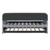 Upholstered Daybed Sofa Bed Twin Size With Trundle Bed And Slat - Gray - Image 5