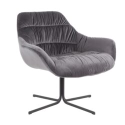 Wayne - Contemporary Swivel Lounge Chair - Black / Gray