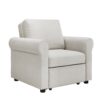 Modern Convertible 3 In 1 Sofa Bed Chair With Adjustable Backrest - Cream - Image 8