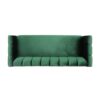 Miranda - Velvet 3 Seater Sofa With Channel Stitching - Emerald - Image 6