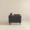 Amber - Velvet Lounge Chair - Brown / Gray - Image 8