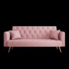 Convertible Double Folding Living Room Sofa Bed - Pink - Image 11