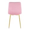 Modern Simple Light Luxury Dining Chair With Gold Metal Legs (Set of 4) - Pink Flannelette - Image 18
