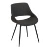 Fabrico - Mid-Century Modern Dining Chair (Set of 2) - Black / Charcoal - Image 2