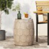 Outdoor Lightweight Concrete Side Table - Natural - Image 2