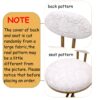 Modern S Shaped Bar Stools (Set of 2) With Backrest Floral Print Upholstered Dining Chairs Counter Height For Kitchen Island - Gold & White Print - Image 11