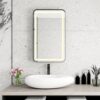 Rectangle Medicine Cabinet Mirror Bathroom Mirror With Storage Wall Mounted Medicine Mirror Cabinet With LED - Black - Image 6