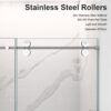 Frameless Single Sliding Shower Door With 8Mm Clear Tempered Glass - Chrome - Image 6