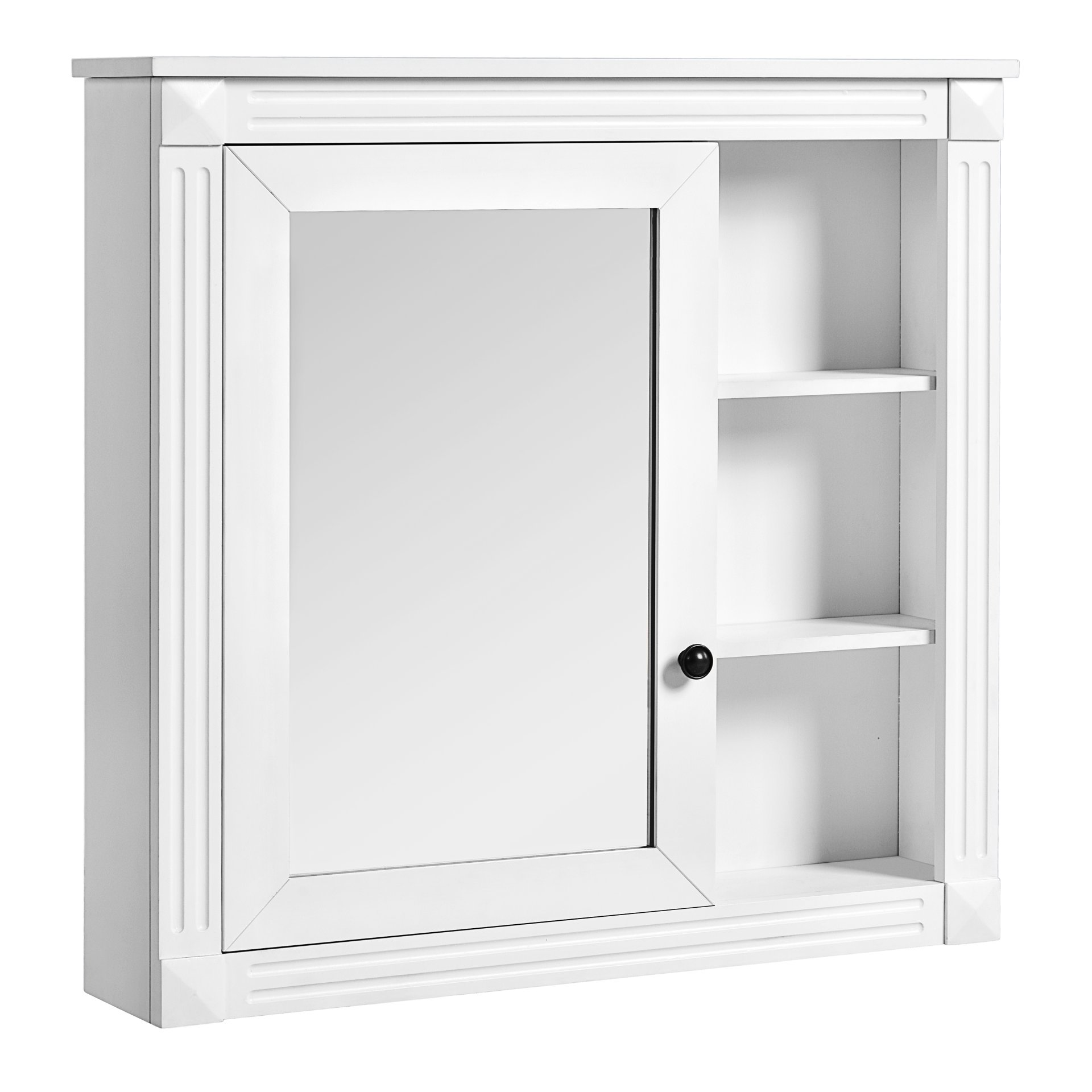 Bathroom Medicine Cabinet With Mirror, Wall Mounted Mirror Cabinet With Storage Organizer, Over The Toilet Storage White Storage Cabinet For Bathroom - White - Image 14
