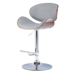 Marana - Bentwood Adjustable Swivel Bar Stool - Stone Gray