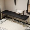Multifunctional Shoe Bench With Faux Cushion - Black - Image 2
