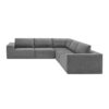 Modular L Shaped Sectional Sofa, Luxury Floor Couch Set, Upholstered Indoor Furniture, Foam - Filled Sleeper Sofa Bed 5 Pieces Free Combination - Gray - Image 7