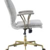 Damir - Vintage Top Grain Leather Office Chair - Antique White / Vintage - Image 6
