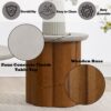 Evenlyn - Faux Concrete Top End Table - Walnut - Image 2