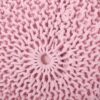 Belle - Modern Knitted Cotton Round Pouf - Pink - Image 7