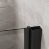 Pivot Shower Door 1 / 4" Tempered Glass Black Semi Frameless - Black - Image 6