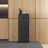 Metal Vertical File Cabinet With Lock And Card Slot For A4 Legal / Letter Size, Durable Steel - Black - Image 15