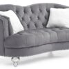 Charming Traditional Loveseat - Gray - Image 2