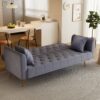 Convertible Double Folding Living Room Sofa Bed - Gray - Image 4