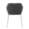 Daniella - Contemporary Dining Chair (Set of 2) - Chrome / Charcoal - Image 5