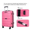 Hardshell Suitcase Spinner Wheels Pp Luggage Sets Lightweight Durable Suitcase With Tsa Lock, 3 Piece Set (20/24/28) - Rose - Image 7