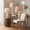Morocco - Farmhouse Poly Table Lamp (Set of 2) - Distressed Off White / Soft Gray - Image 5