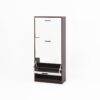 Modern Freestanding Shoe Storage Cabinet With 3 Flip Drawers - White / Walnut - Image 17