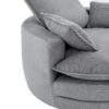 360° Swivel Sofa Chair Accent Barrel Chair With Dual Layer Cushion And 3 Removable Pillows, Corduroy - Gray - Image 21