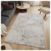 Geometrix - 5'3" X 7'3" Area Rug With Geometric, 3D Effect - Ivory / Gray - Image 2