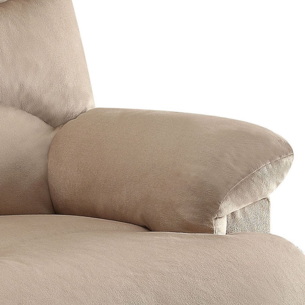 Arcadia - Woven Motion Recliner - Beige - Image 4
