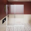 Guyou Glass Shower Door, Sliding Door Dual Usage - Chrome - Image 5