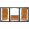 Outdoor Cat House, Diy Cat Enclosure With Double Enter Doors - Black Brown - Image 13