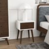 Avery - Night Stand 1 Drawer - Dark Brown / White - Image 13