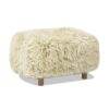 Enchante - New Zealand Sheepskin Rectangular Accent Ottoman - Taupe / Natural - Image 12