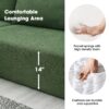 Modular Sectional Living Room Sofa Set, Modern Minimalist Style Couch, Upholstered Sleeper Sofa Salon, 2 Piece Free Combination, L-Shape - Green - Image 20