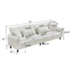 Teddy Velvet Sofa Soft & Comfortable - Beige - Image 3