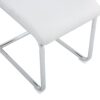 Modern Dining Chairs With Padded Seat Metal Legs (Set of 8) - White - Image 12