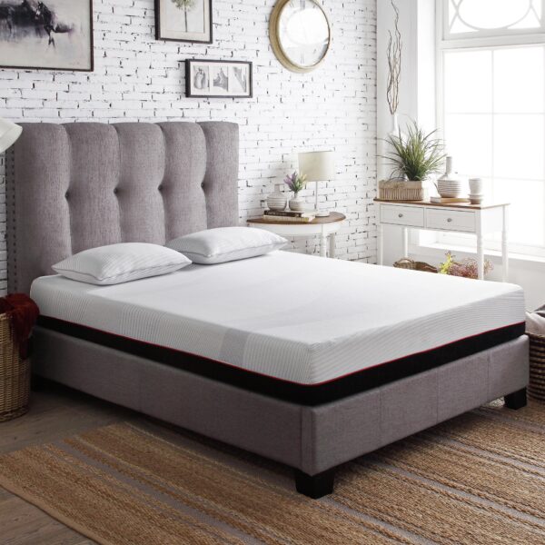 Regen - 10" King Size Cooling Copper Infused Memory Foam Mattress - White