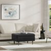 Shay - Mid Century Small Coffee Table Storage Ottoman - Distressed Black - Image 5
