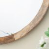 Transitional Decor Style Mango Wood Wall Mirror Wall Decor With Frame Of Solid Mango Wood For Bathroom, Entryway Console Lean Against Wall - Natural - Image 11