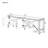 Modern Minimalist TV Stand For TVs Up To 75", Entertainment Center Media Console Cabinet With 2 Spacious Cabinets For Living Room - White - Image 16