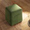 Oliver - Tapered Square Upholstered Ottoman - Moss Green Fleeced - Image 6
